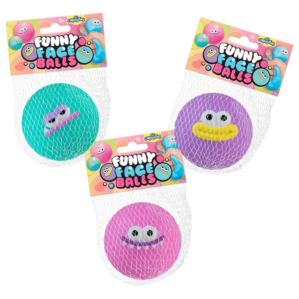 🔥VIRAL Squishy ORB Easy Squeezy Funny Face Squishy Stress Balls 3pk BNWT🔥